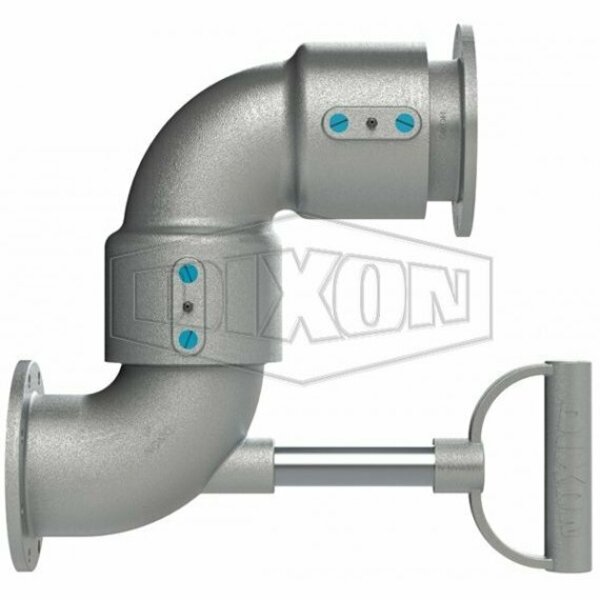 Dixon Swivel Style 50 Loading Arm with Handle, 4 in, TTMA x TTMA Flange, Aluminum Body 45HTFXTFAL11000